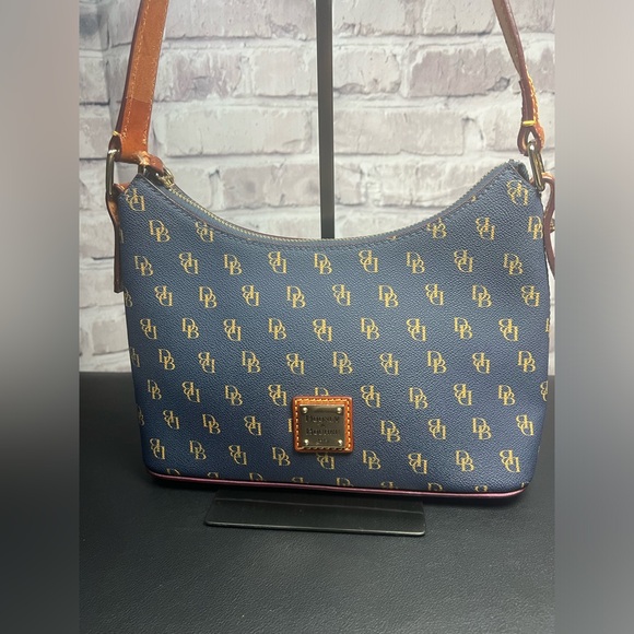 Project Bag Dooney & Bourke Navy and Yellow Shoulder Bag - Picture 3 of 16